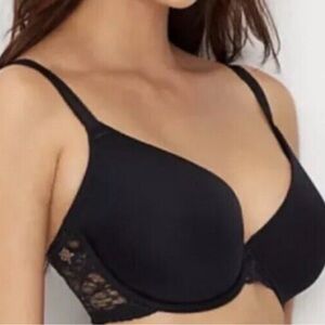 Wacoal French Garden Underwire Elegant Black Lace Bra Sz 36DD